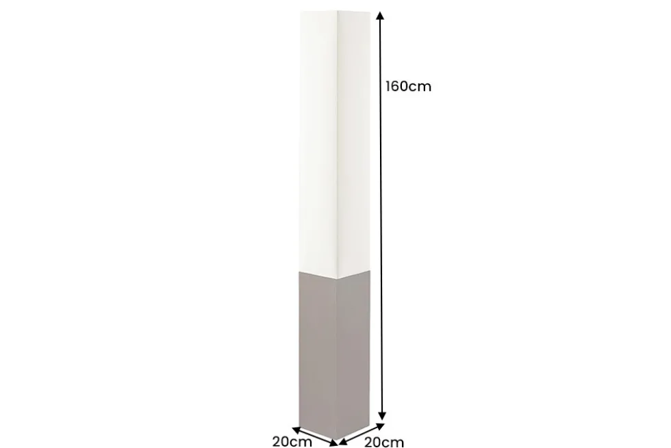 Stilvolle Stehlampe PARIS CLASSIC 160cm weißer Stoffschirm dunkelbrauner Fuß