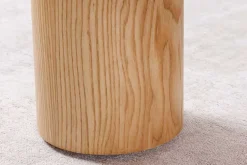 Stilvoller Couchtisch ORGANIKO 110cm natur Eiche Travertin Keramik
