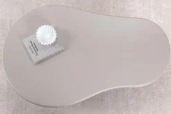 Stilvoller Couchtisch ORGANIKO 130cm cement greige organische Form