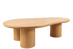 Stilvoller Couchtisch ORGANIKO 130cm natur Eiche organische Form