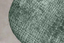 Stilvoller Stuhl GLAMM grün Chenille Cremona mit Rauten-Steppung schwarze Metallbeine