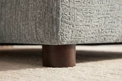 Stilvolles Big Sofa SOHO 260cm grau Chenille 4-Sitzer Couch mit Wellenunterfederung