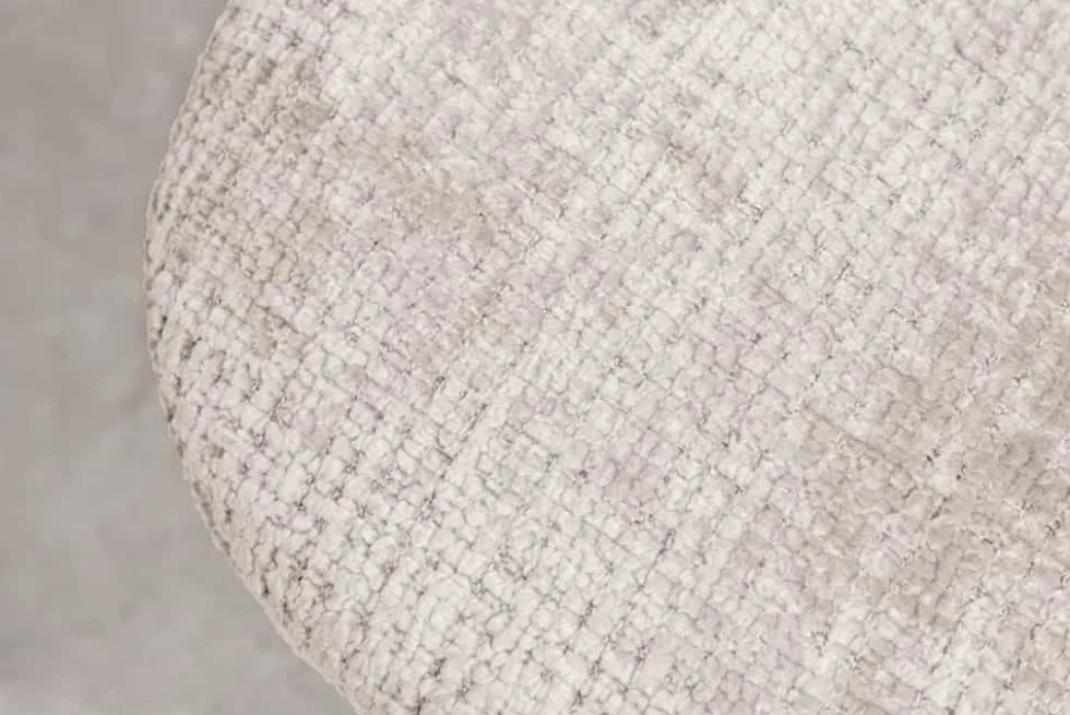 Stilvolles 2er-Set Stühle GLAMM champagner beige Chenille Cremona schwarze Metallbeine