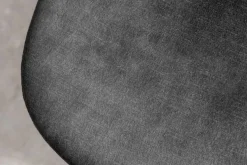 Stilvolles 2er-Set Stühle GLAMM anthrazit Samt schwarze Metallbeine