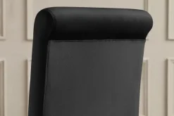 Stuhl MODERN BAROCK DELUXE schwarz Samt mit goldenen Edelstahlbeinen