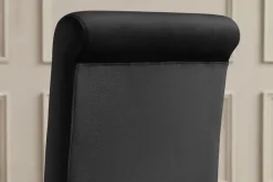 Stuhl MODERN BAROCK DELUXE schwarz Samt mit silbernen Edelstahlbeinen
