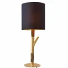 Tischlampe JEWELRY 75cm schwarz gold natur Eisenholz Massivholz