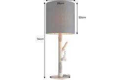 Tischlampe JEWELRY 75cm schwarz gold natur Eisenholz Massivholz