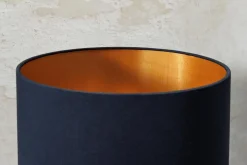 Tischlampe JEWELRY 75cm schwarz gold natur Eisenholz Massivholz