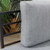 Verstellbare Gartenlounge MODULAR MIAMI 230cm grau natur anthrazit Gartensofa oder Gartenliege