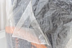 Wetterfeste XXL Strandkorbhülle OSTSEE transparent mit Reißverschluss für 3-Sitzer