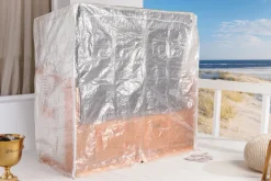 Wetterfeste XXL Strandkorbhülle OSTSEE transparent mit Reißverschluss für 3-Sitzer