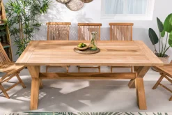 Wetterfester Gartentisch EMPIRE TEAK 180cm Teak Massivholz Outdoor Esstisch