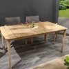 Wetterfester Gartentisch KOPENHAGEN 160cm natur Akazie Massivholz Bootsform Outdoor
