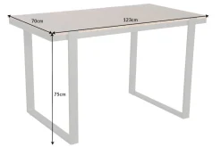 Wetterfester Gartentisch TAMPA LOUNGE 125cm grau natur Aluminium Metall Holz-Design Outdoor
