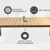 Wetterfester Gartentisch KOPENHAGEN 220cm natur Akazie Massivholz In- und Outdoor