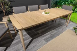Wetterfester Gartentisch KOPENHAGEN 220cm natur Akazie Massivholz In- und Outdoor
