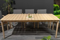 Wetterfester Gartentisch KOPENHAGEN 220cm natur Akazie Massivholz In- und Outdoor