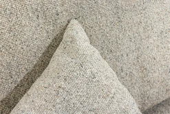 Wohnlandschaft KENT 220cm beige Strukturstoff Ecksofa Federkern inkl. Hocker