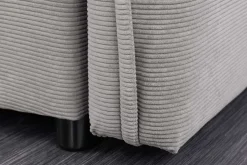 XXL Sofa mit Schlaffunktion APARTMENT grau Cord inkl. Bettkasten und Kissen