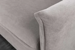 XXL Sofa mit Schlaffunktion APARTMENT grau Cord inkl. Bettkasten und Kissen