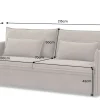 XXL Sofa mit Schlaffunktion APARTMENT taupe Cord inkl. Bettkasten und Kissen