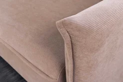 XXL Sofa mit Schlaffunktion APARTMENT taupe Cord inkl. Bettkasten und Kissen