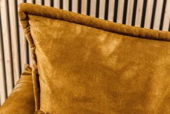 XXL Sofa mit Schlaffunktion APARTMENT senfgelb Samt inkl. Bettkasten und Kissen