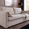 XXL Sofa mit Schlaffunktion APARTMENT beige Cord inkl. Bettkasten und Kissen