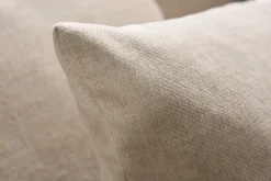 XXL Wohnlandschaft KENT 305cm champagner beige Vogue Velours Samt Federkern mit Hocker
