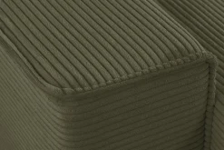 XXL Wohnlandschaft LODGE 315cm grün Cord Sofa mit Schlaffunktion und Stauraum