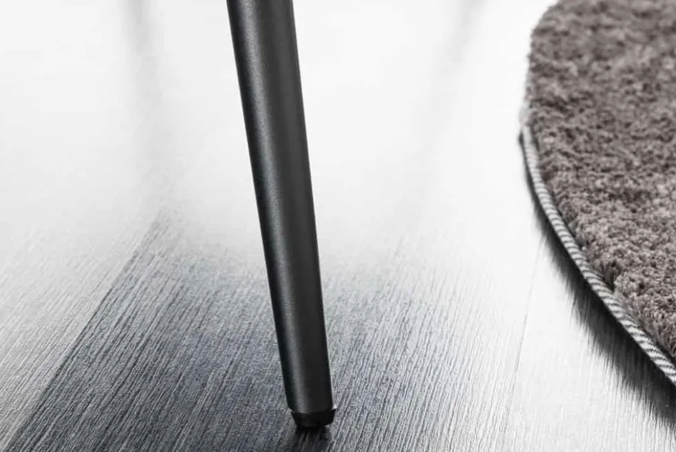 Design Sitzbank BOUTIQUE 100cm dunkelgrau Samt schwarze Metallbeine