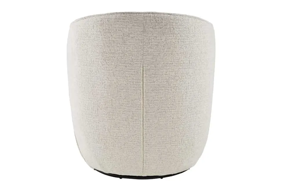 Drehbarer Design Sessel GATSBY beige Bouclé Tweed Soft 360°