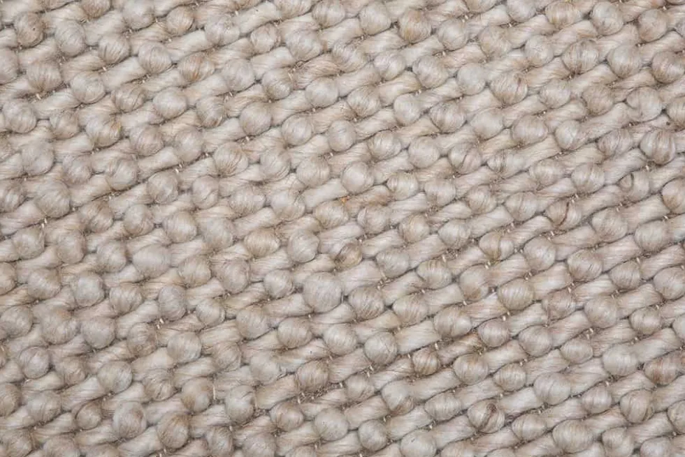 Handgearbeiteter Teppich WOOL 240x160cm beige aus Wolle