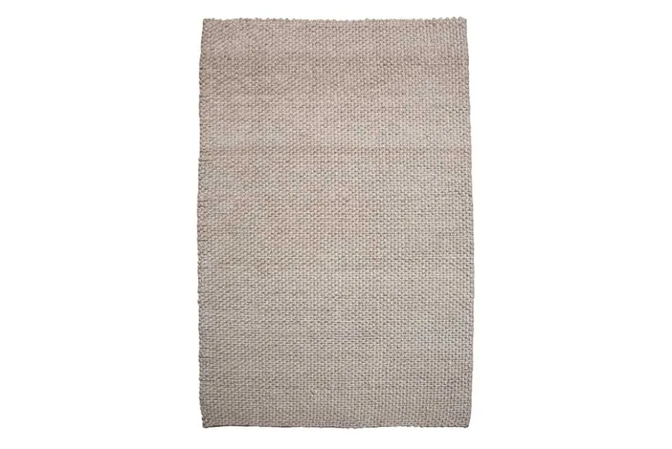 Handgearbeiteter Teppich WOOL 240x160cm beige aus Wolle