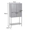 Industrial Vitrine DURA STEEL 150cm schwarz Metall Glas Highboard