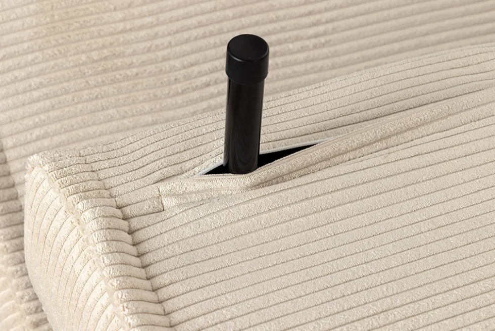 Retro Schlafsessel SMART MULTIFUNCTION 100cm beige Cord Bettfunktion inkl. Kissen