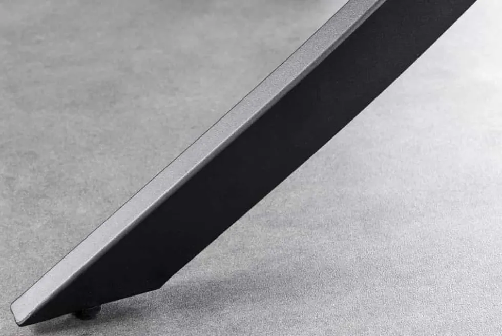 Runder Esstisch ALPINE 120cm weiß Marmor Keramik schwarzes Metallgestell