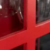 Vintage Barschrank TELEPHONE 200cm rot Mangoholz massiv englische Telefonzelle Vitrine
