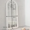 Vintage Wandspiegel CASTILLO 140cm weiß creme Rundbogen Shabby Chic Design Landhausstil