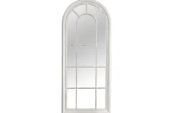 Vintage Wandspiegel CASTILLO 140cm weiß creme Rundbogen Shabby Chic Design Landhausstil